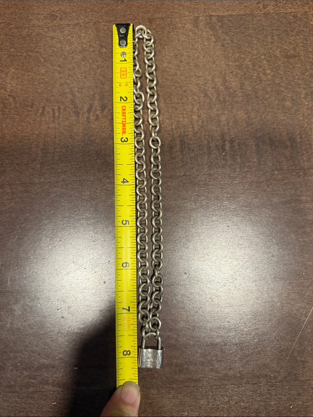 Tiffany and Co Sterling Silver Padlock Chain Necklace - Silver - Picture 6 of 6